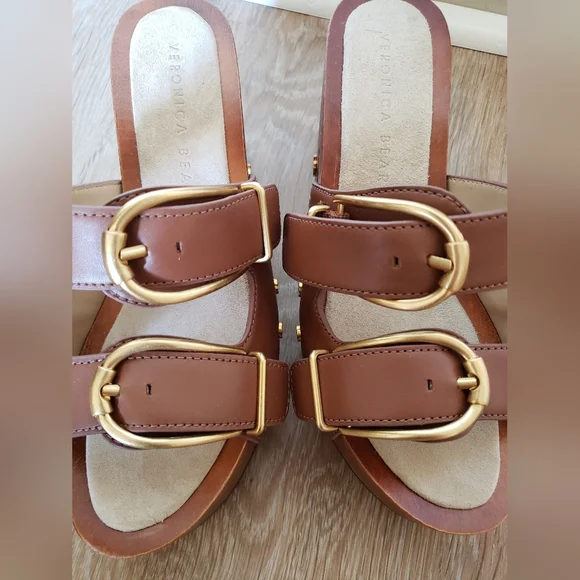 Veronica Beard Halifax leather clogs in Hazelwood womens shoes size 5.5 - Picture 13 of 16